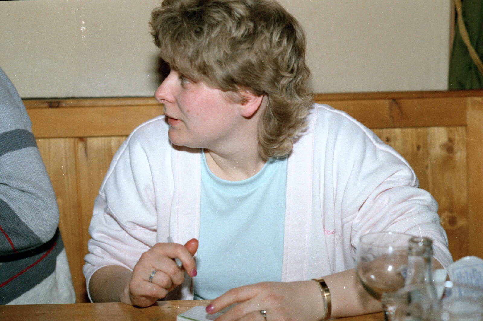 Anna in the pub from The Last Day of Term, and Leaving New Milton, Hampshire - 18th September 1985