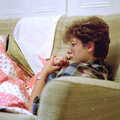 Barbara chews on a pen, Uni: First Weeks At Polytechnic, Umbrellas and a Visit From Liz, Plymouth - 26th September 1985