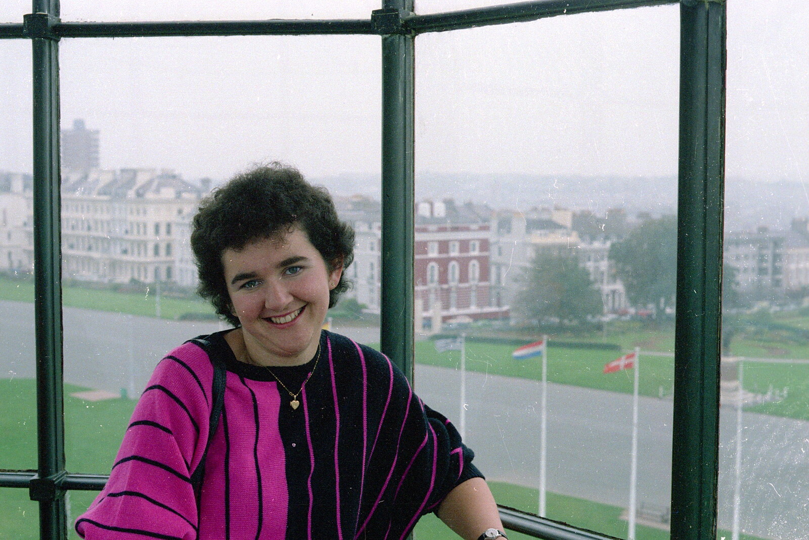 In the lantern room of Smeaton's tower from Uni: First Weeks At Polytechnic, Umbrellas and a Visit From Liz, Plymouth - 26th September 1985