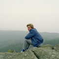 Nosher on a Dartmoor tor, Uni: First Weeks At Polytechnic, Umbrellas and a Visit From Liz, Plymouth - 26th September 1985