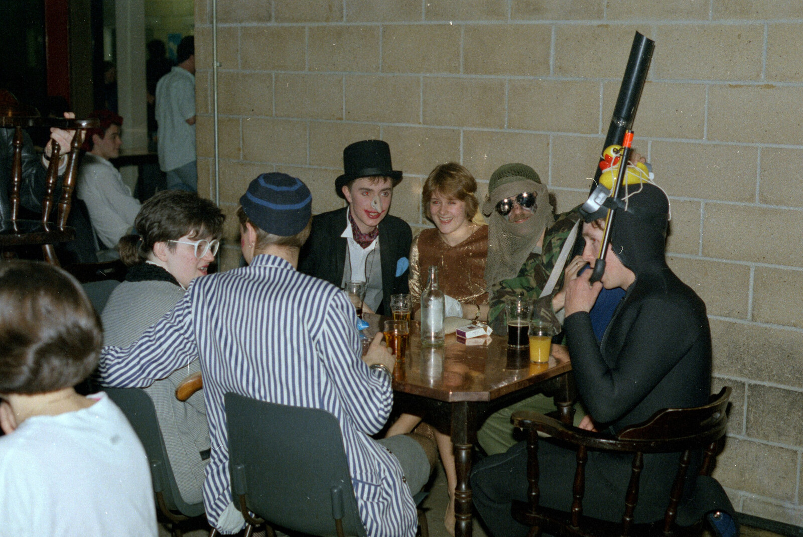 There's a fancy-dress party in the Students' Union from Uni: First Weeks At Polytechnic, Umbrellas and a Visit From Liz, Plymouth - 26th September 1985