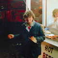 Barbara gets some sort of Hot Dog from a van, Uni: A Central Park Fair and City Street Life, Plymouth - 20th October 1985