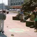 Pavement art on Old Town Street, Uni: A Central Park Fair and City Street Life, Plymouth - 20th October 1985