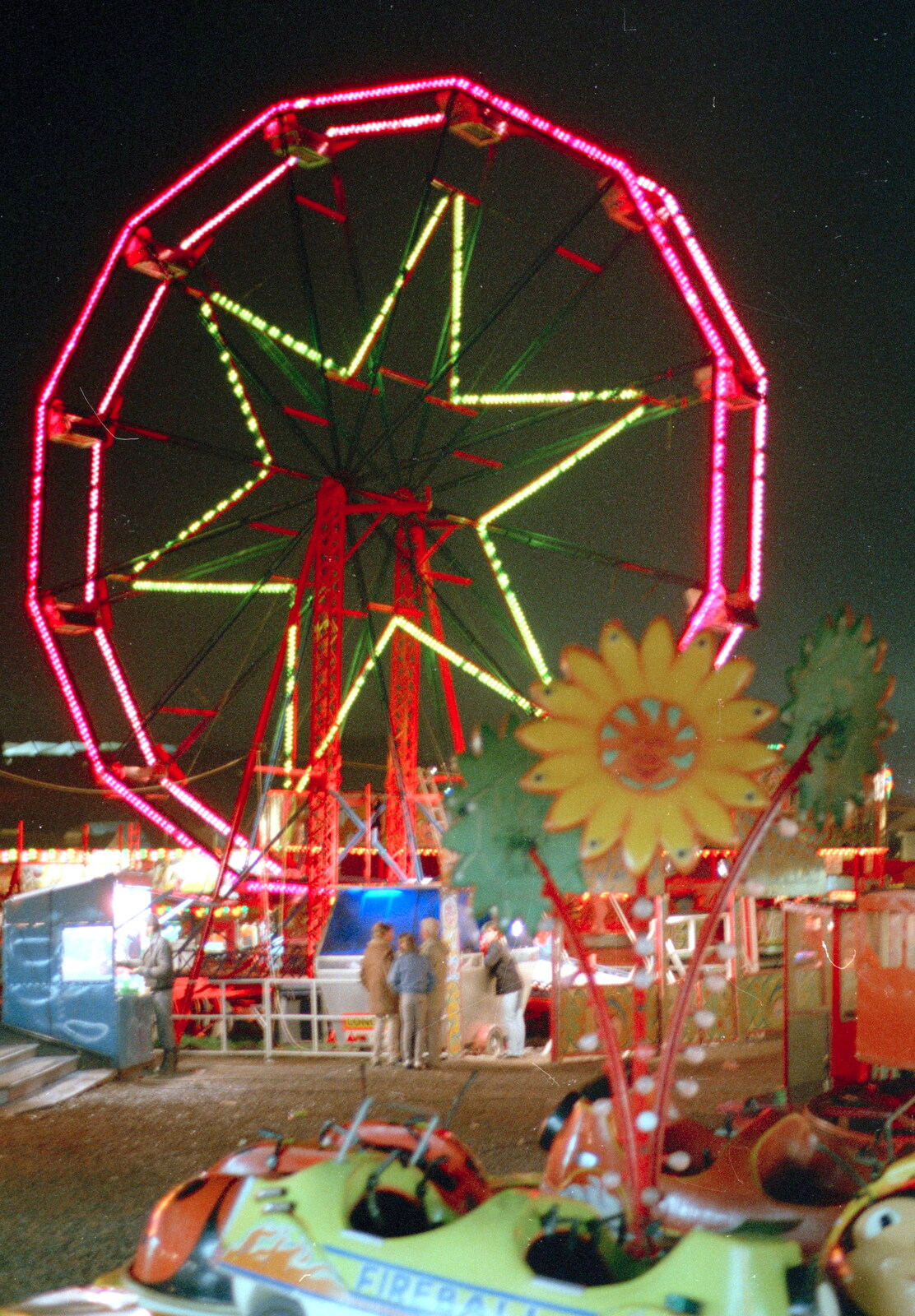 The bright lights of the fair from Uni: A Central Park Fair and City Street Life, Plymouth - 20th October 1985