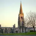 The bombed-out church on Charles Cross, Uni: A Central Park Fair and City Street Life, Plymouth - 20th October 1985