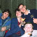Rik, Angela, Andy and Dave, Uni: The Fly Christmas Party and BABS Panto, Plymouth Polytechnic, Devon - December 11th 1985
