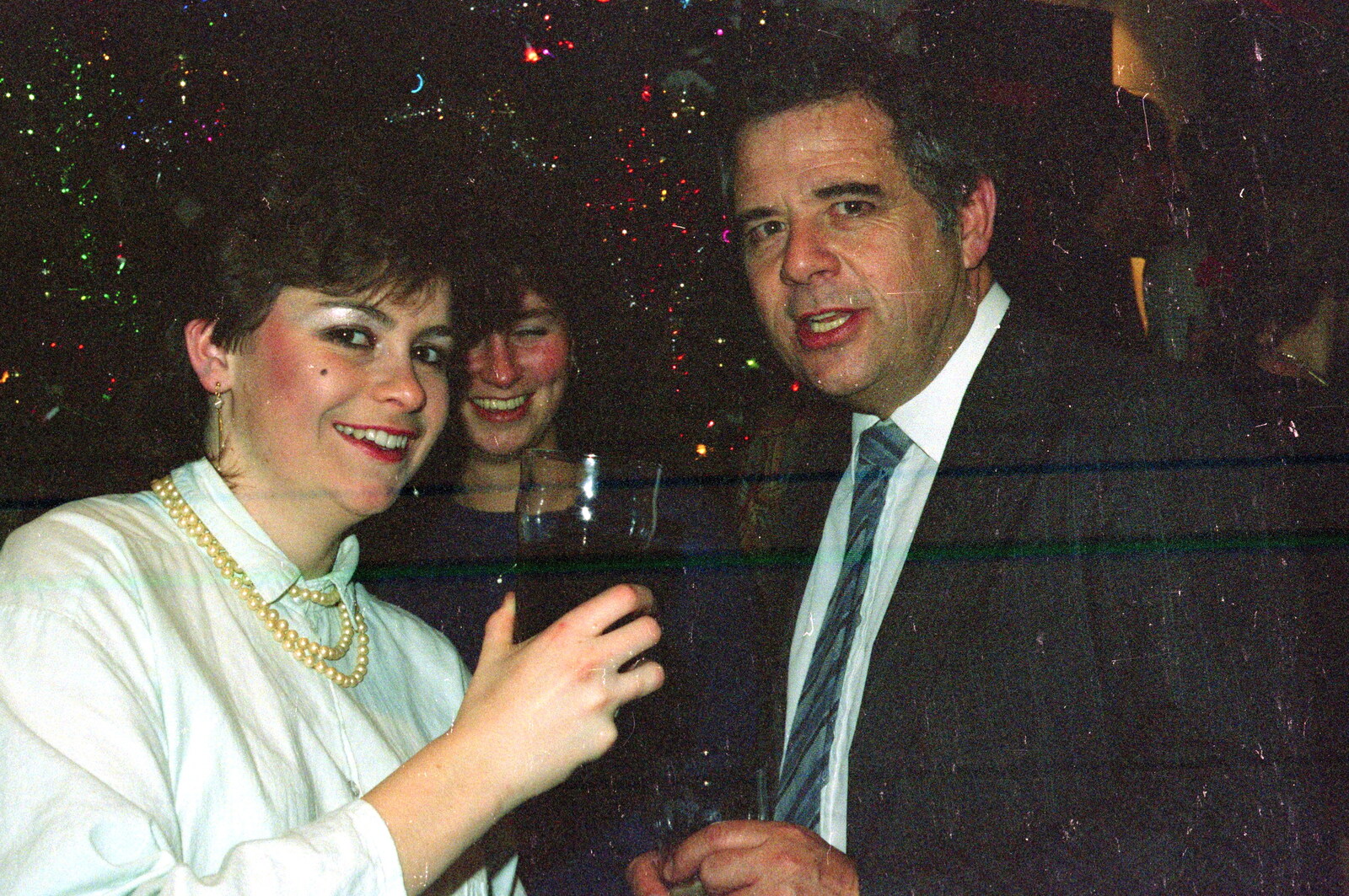 Brian Smith and an 80s girl from Uni: The Fly Christmas Party and BABS Panto, Plymouth Polytechnic, Devon - December 11th 1985