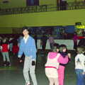 Sean skates around Westover Ice Rink, Uni: The Fly Christmas Party and BABS Panto, Plymouth Polytechnic, Devon - December 11th 1985