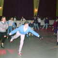 Sean skates on one leg, Uni: The Fly Christmas Party and BABS Panto, Plymouth Polytechnic, Devon - December 11th 1985