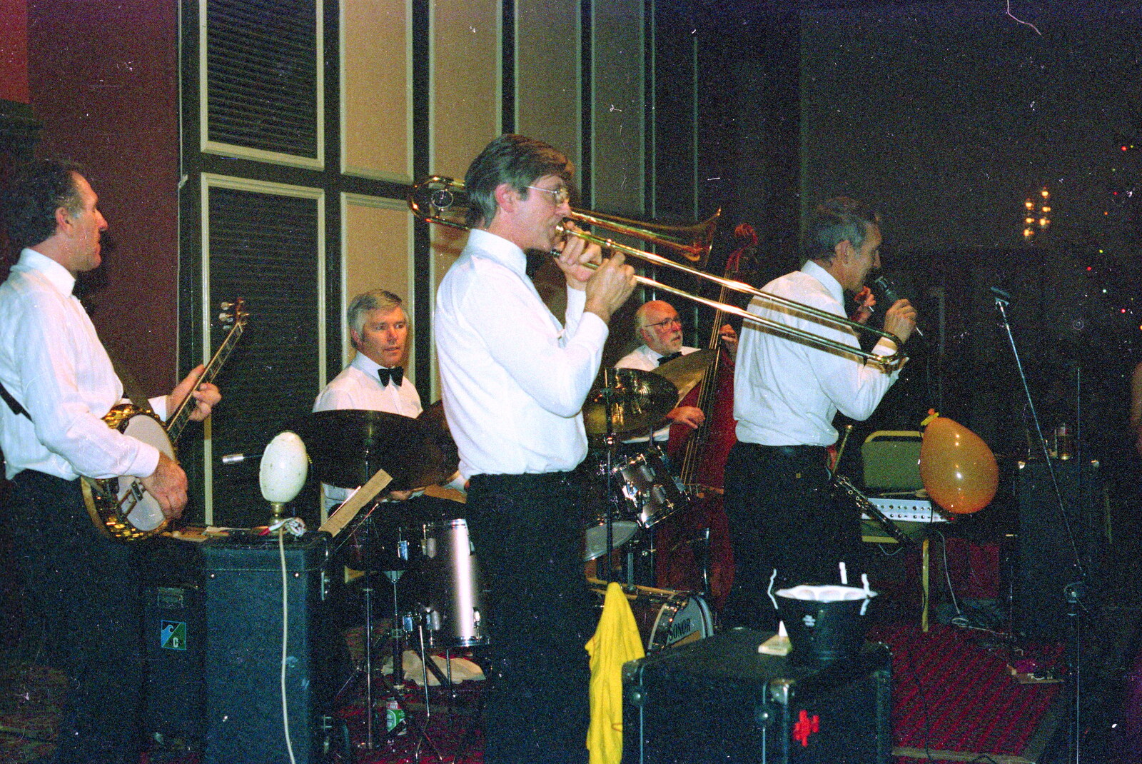 The band at the BABS Ball do their thing from Uni: BABS Christmas Ball and a Beaumont Street Party, Plymouth - 16th December 1985