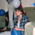 Barbara's got a balloon stuck to her head, Uni: BABS Christmas Ball and a Beaumont Street Party, Plymouth - 16th December 1985