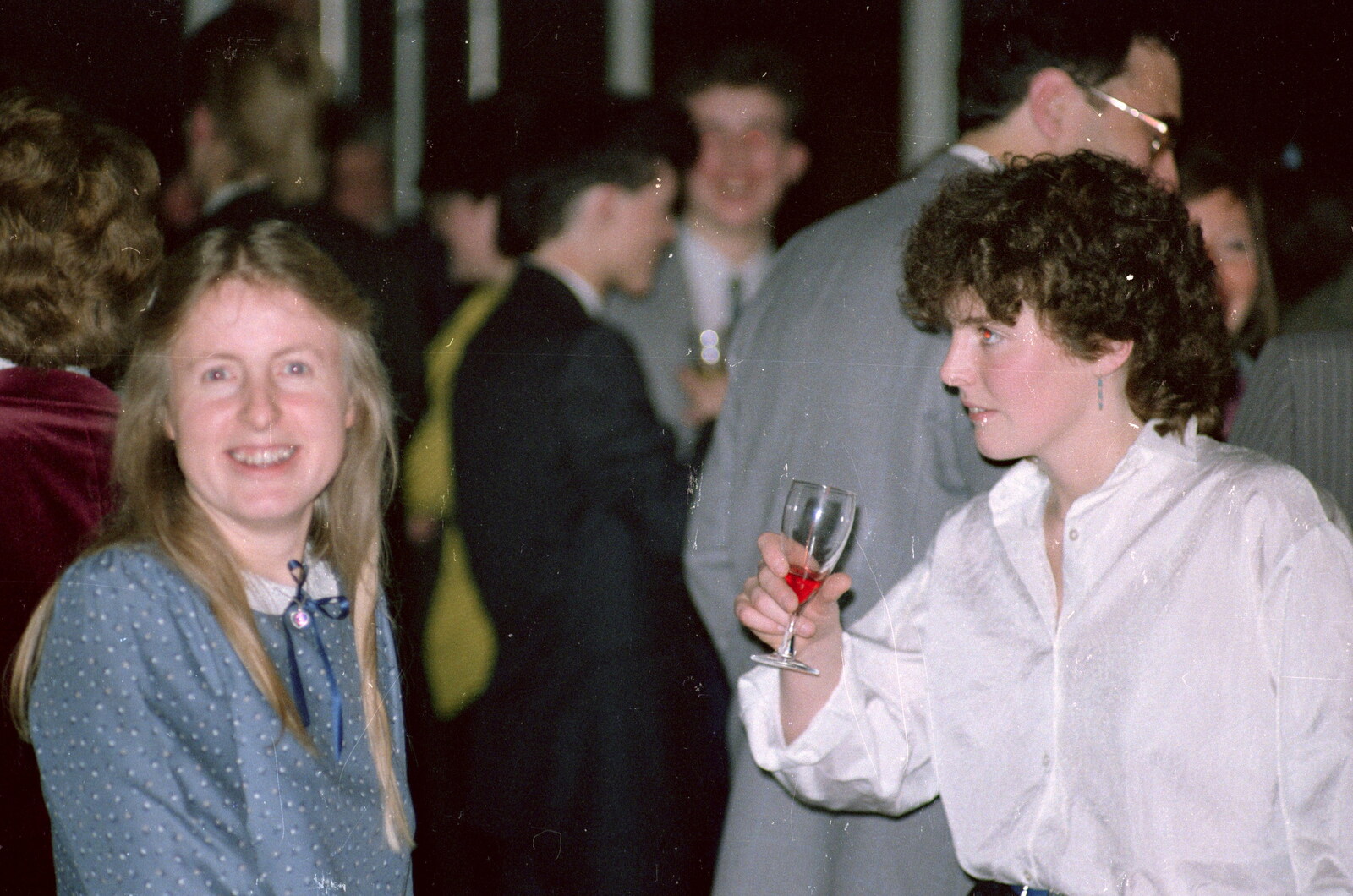 Helen Malin (left) - Nosher's maths teacher from Brockenhurst College Presentation and Christmas, Hampshire - 19th December 1985