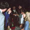 Drinks are served, Brockenhurst College Presentation and Christmas, Hampshire - 19th December 1985