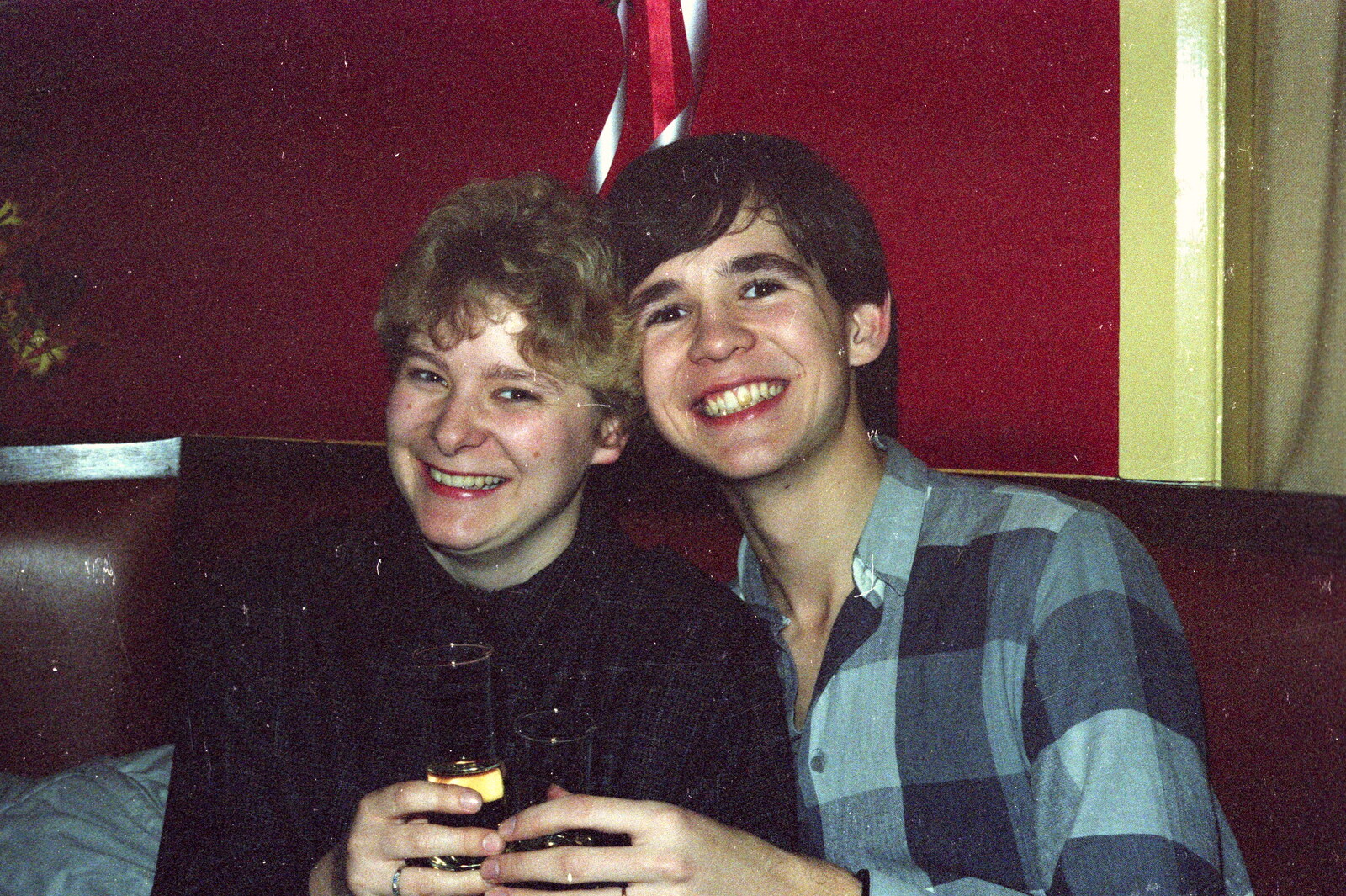 Anna and Phil from Brockenhurst College Presentation and Christmas, Hampshire - 19th December 1985