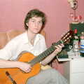 Sean lays down a F major seventh, Ford Cottage Pre-Christmas, Barton on Sea, Hampshire - 19th December 1985