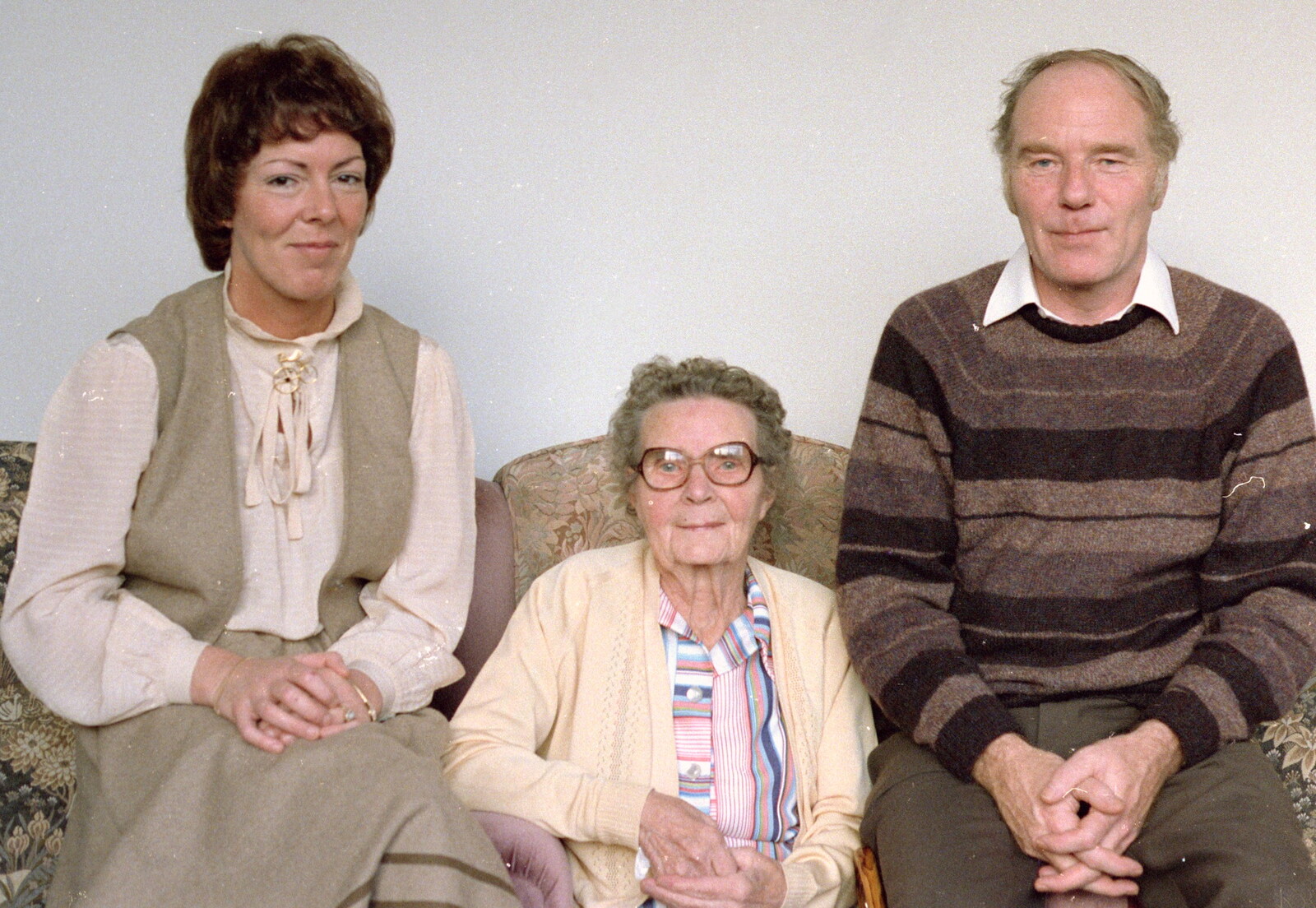Maureen, with the Old Chap and his mother from Christmas in Macclesfield and Wetherby, Cheshire  and Yorkshire - 25th December 1985