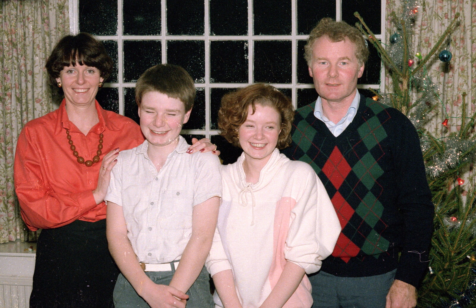A family photo from Christmas in Macclesfield and Wetherby, Cheshire  and Yorkshire - 25th December 1985
