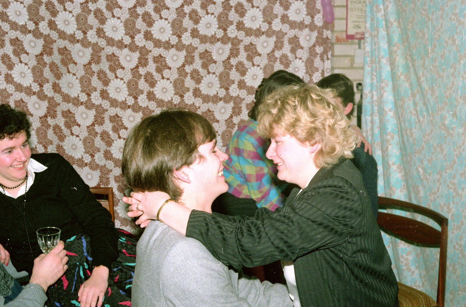 Phil and Anna from New Year's Eve at Anna's, Walkford, Dorset - 31st December 1985