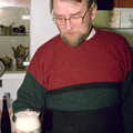 Anna's dad gets the homebrew out, New Year's Eve at Anna's, Walkford, Dorset - 31st December 1985