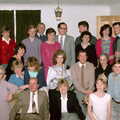 Nosher gets in on the group photo, New Year's Eve at Anna's, Walkford, Dorset - 31st December 1985
