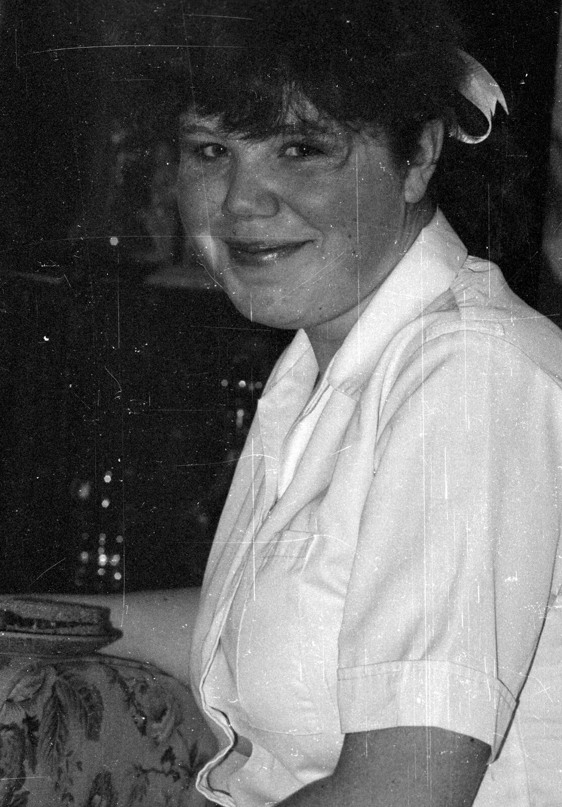 Random photo of Sis from New Year's Eve at Anna's, Walkford, Dorset - 31st December 1985
