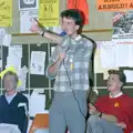 Mark Wilkins points to the future, Uni: PPSU Sabbatical Election Hustings, Plymouth - 28th January 1986
