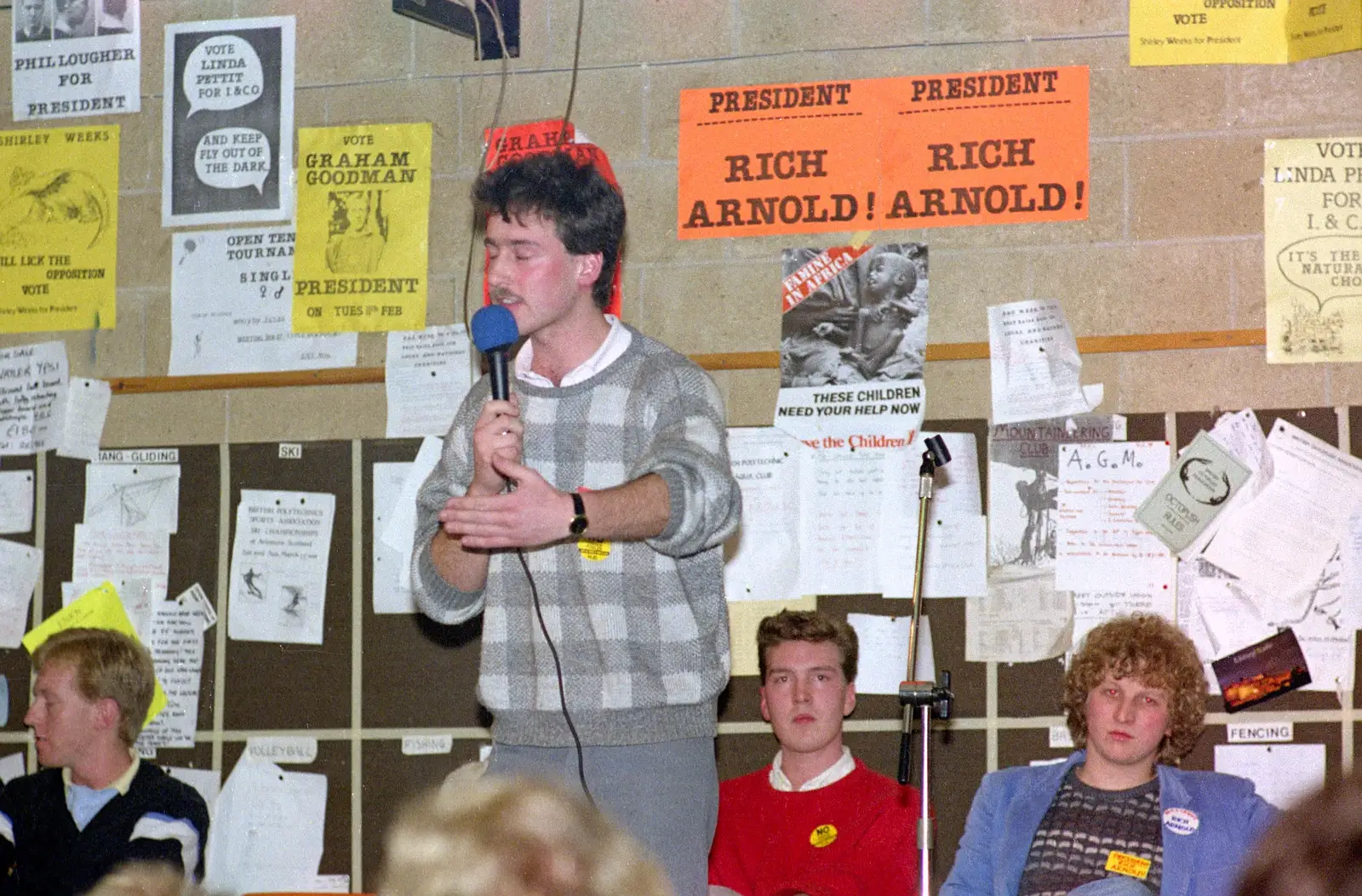 Mark Wilkins talks about stuff, from Uni: PPSU Sabbatical Election Hustings, Plymouth - 28th January 1986