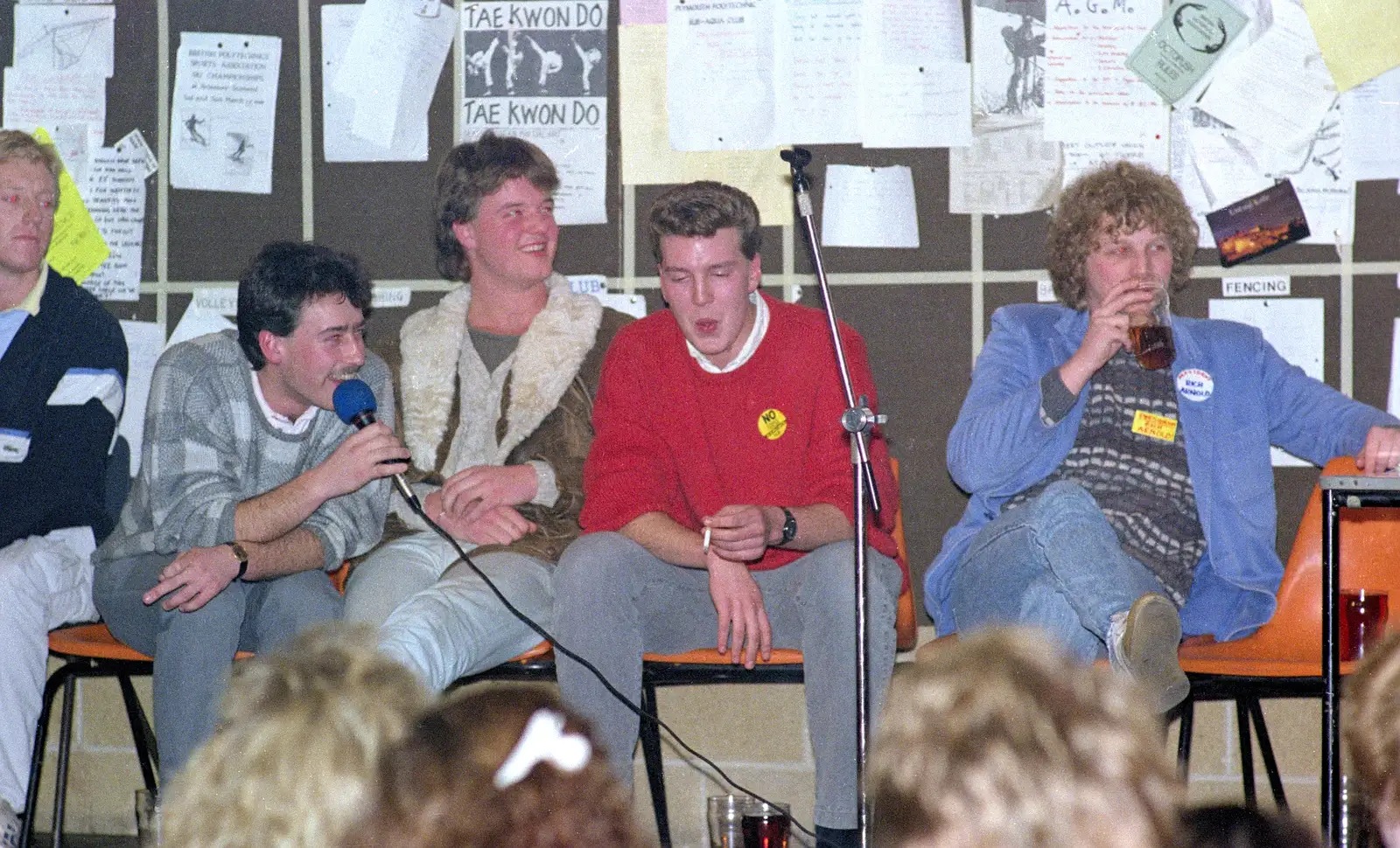 Mark Wilkins takes questions from the floor, from Uni: PPSU Sabbatical Election Hustings, Plymouth - 28th January 1986