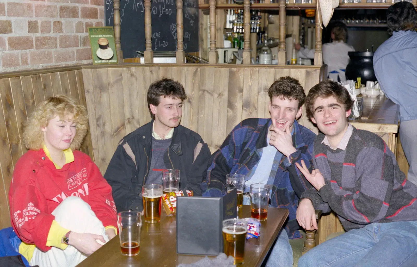 Mark and Grant in the James Street Vaults, from Uni: PPSU Sabbatical Election Hustings, Plymouth - 28th January 1986
