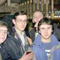 Dave, Dobbs, Andy and Riki in the JSV, Uni: PPSU Sabbatical Election Hustings, Plymouth - 28th January 1986