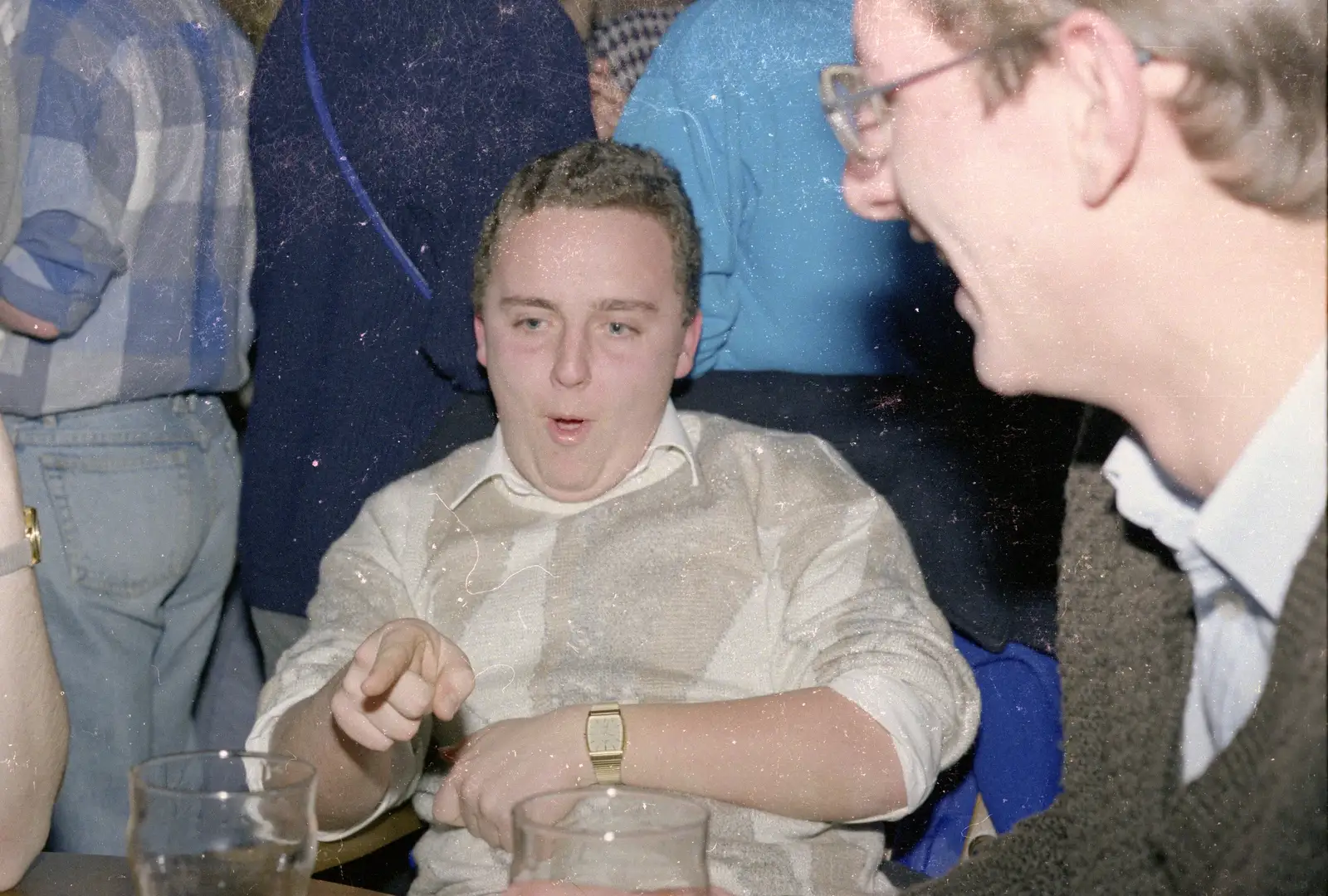 Andy points at something, from Uni: PPSU Sabbatical Election Hustings, Plymouth - 28th January 1986
