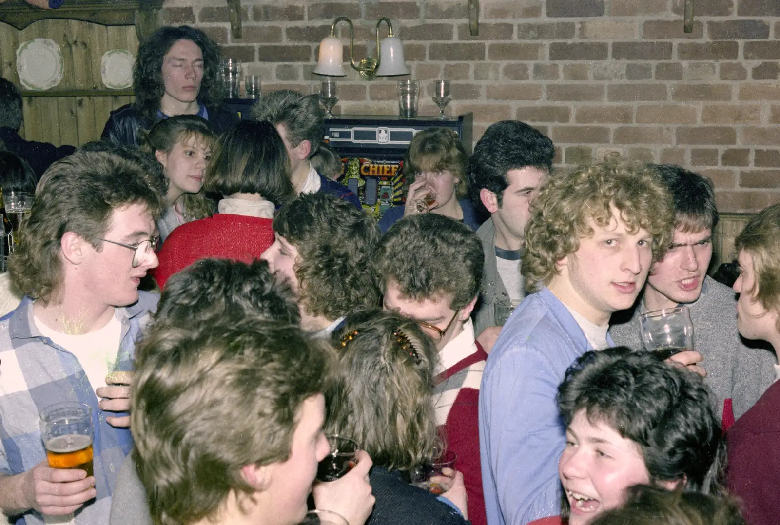 A busy JSV, with Rich Arnold on the right, from Uni: PPSU Sabbatical Election Hustings, Plymouth - 28th January 1986