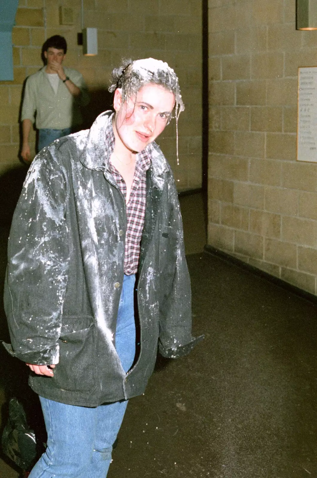 Another victim, from Uni: The Jazz RAG Hit Squad, Plymouth Polytechnic, Devon - 8th February 1986