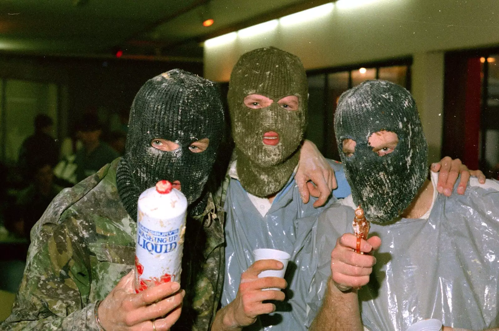 Some balaclava Hit Squad members, from Uni: The Jazz RAG Hit Squad, Plymouth Polytechnic, Devon - 8th February 1986