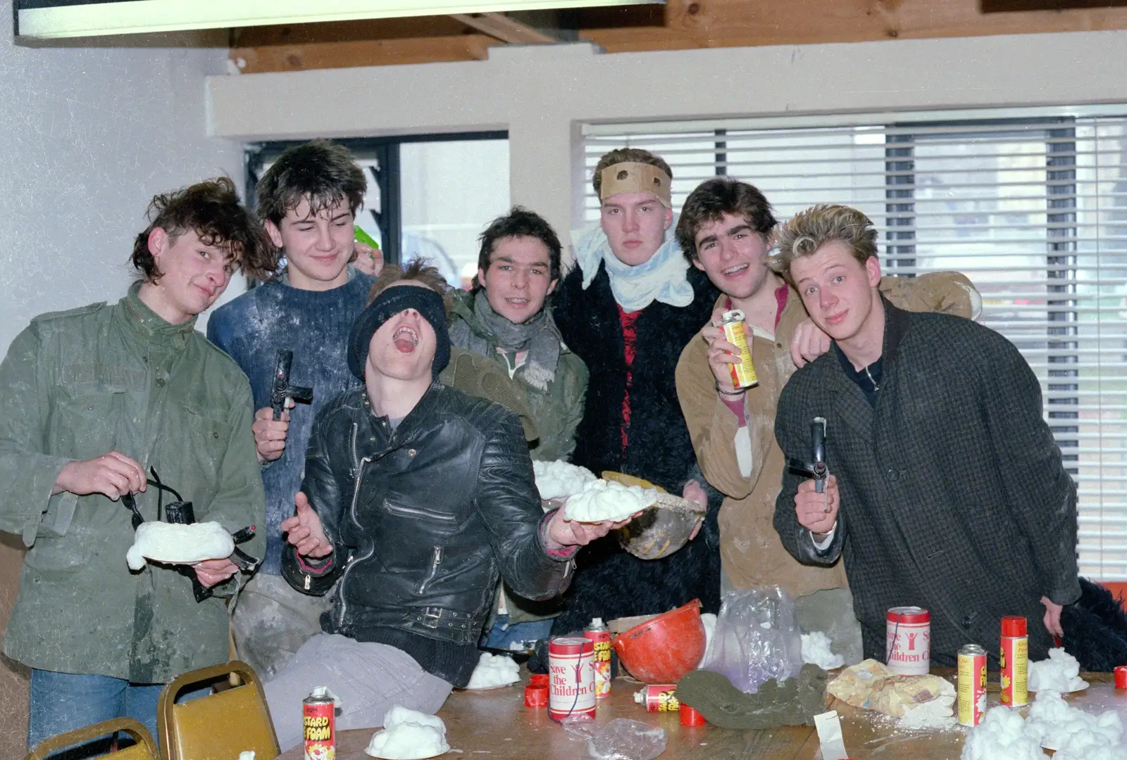 The Hit Squad is unmasked in the SU office, from Uni: The Jazz RAG Hit Squad, Plymouth Polytechnic, Devon - 8th February 1986