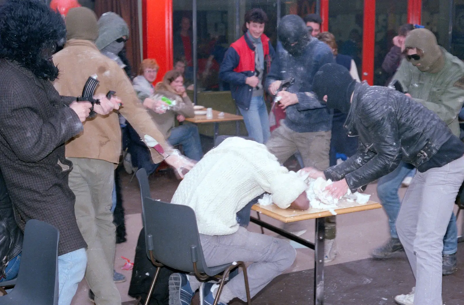 A lunchtime victim, from Uni: The Jazz RAG Hit Squad, Plymouth Polytechnic, Devon - 8th February 1986