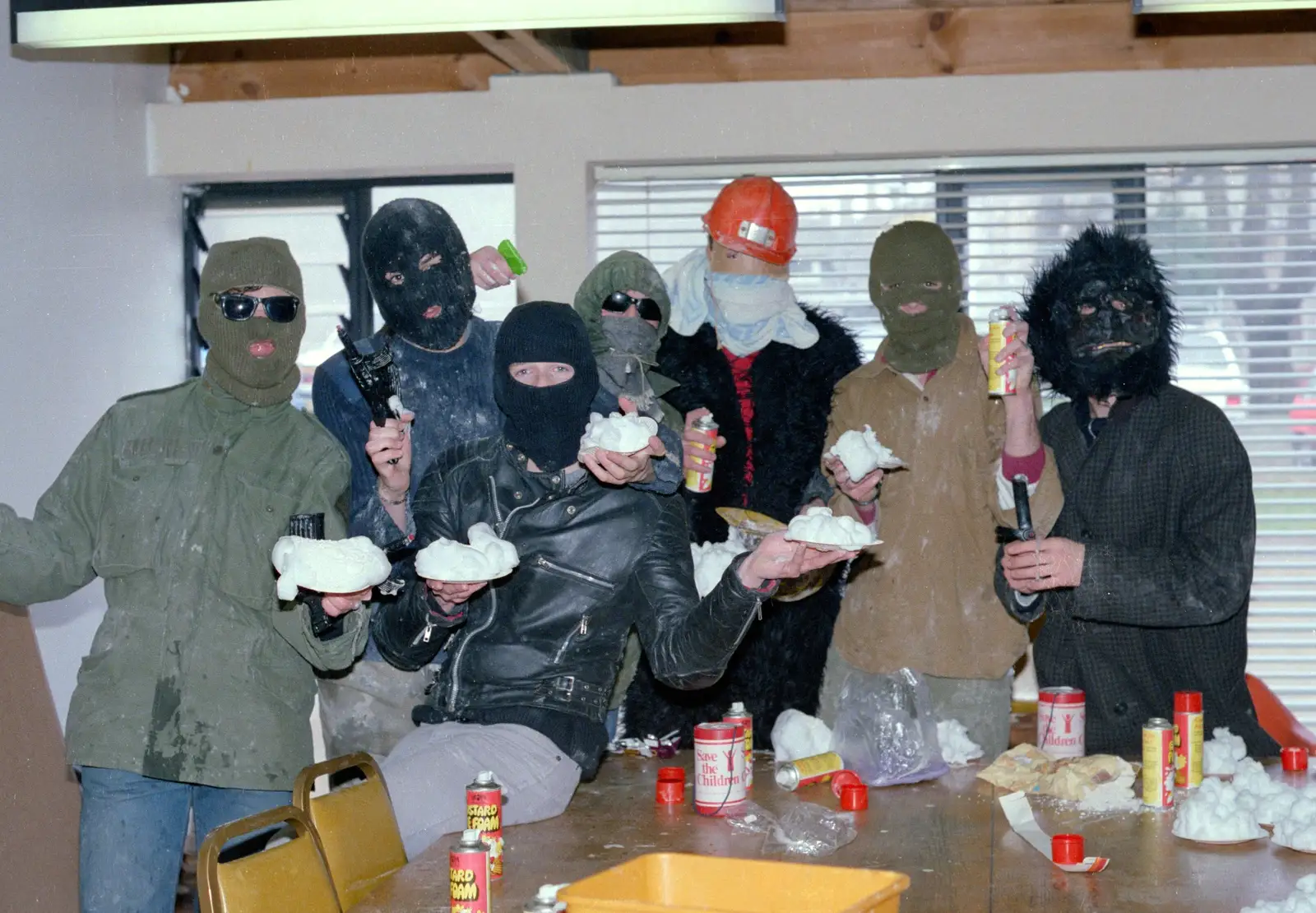 The Hit Squad is ready with shaving-foam pies, from Uni: The Jazz RAG Hit Squad, Plymouth Polytechnic, Devon - 8th February 1986