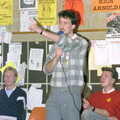 Mark Wilkins points to the future, Uni: PPSU Sabbatical Election Hustings, Plymouth - 10th February 1986