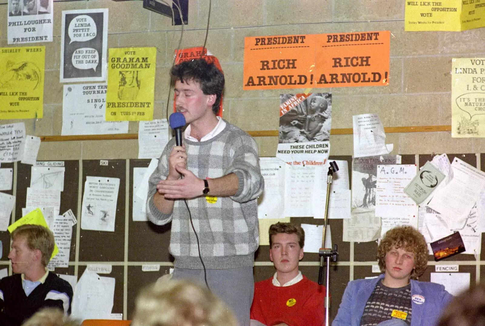 Mark Wilkins talks about stuff, from Uni: PPSU Sabbatical Election Hustings, Plymouth - 10th February 1986