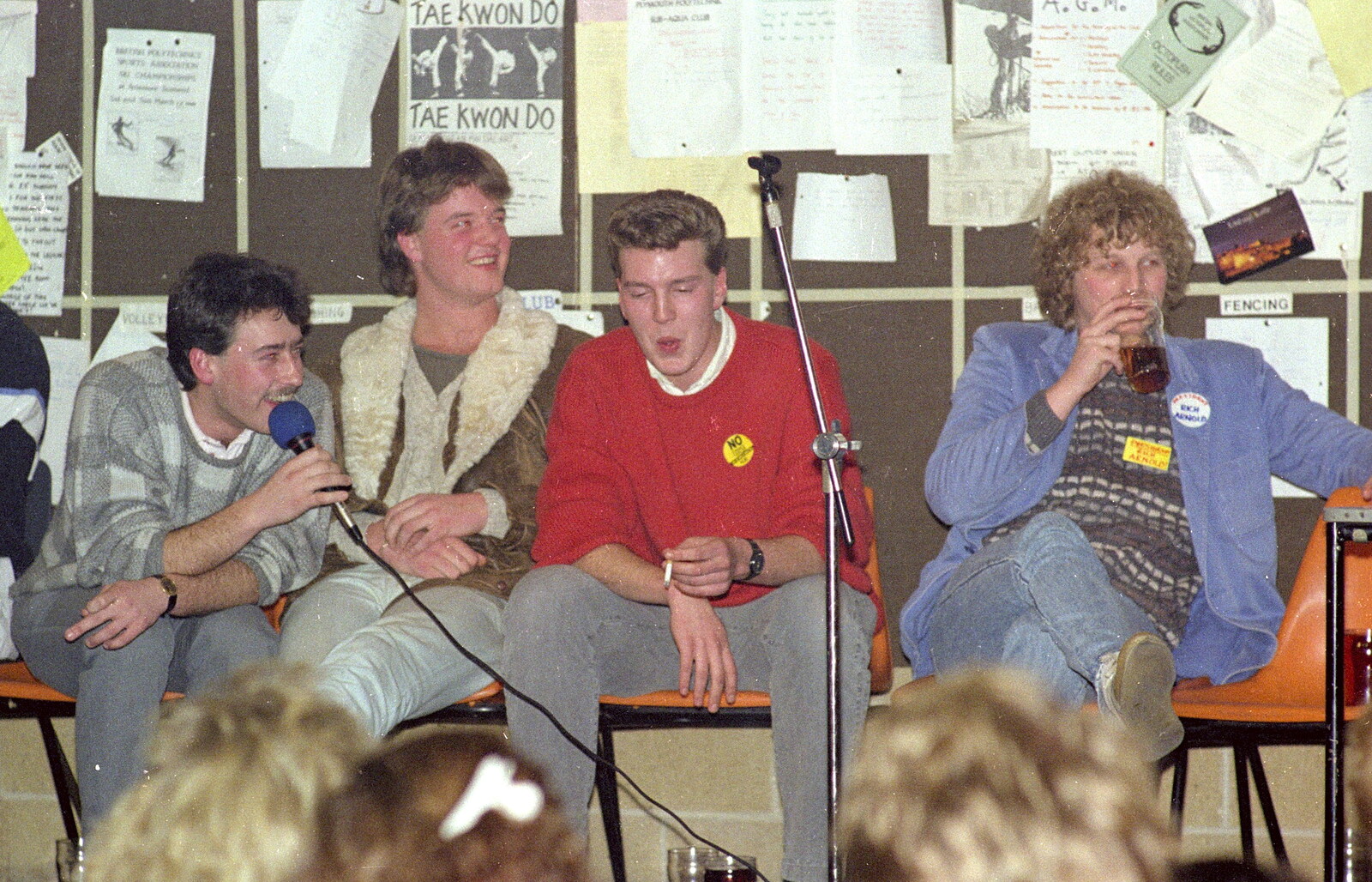 Mark Wilkins takes questions from the floor from Uni: PPSU Sabbatical Election Hustings, Plymouth - 10th February 1986