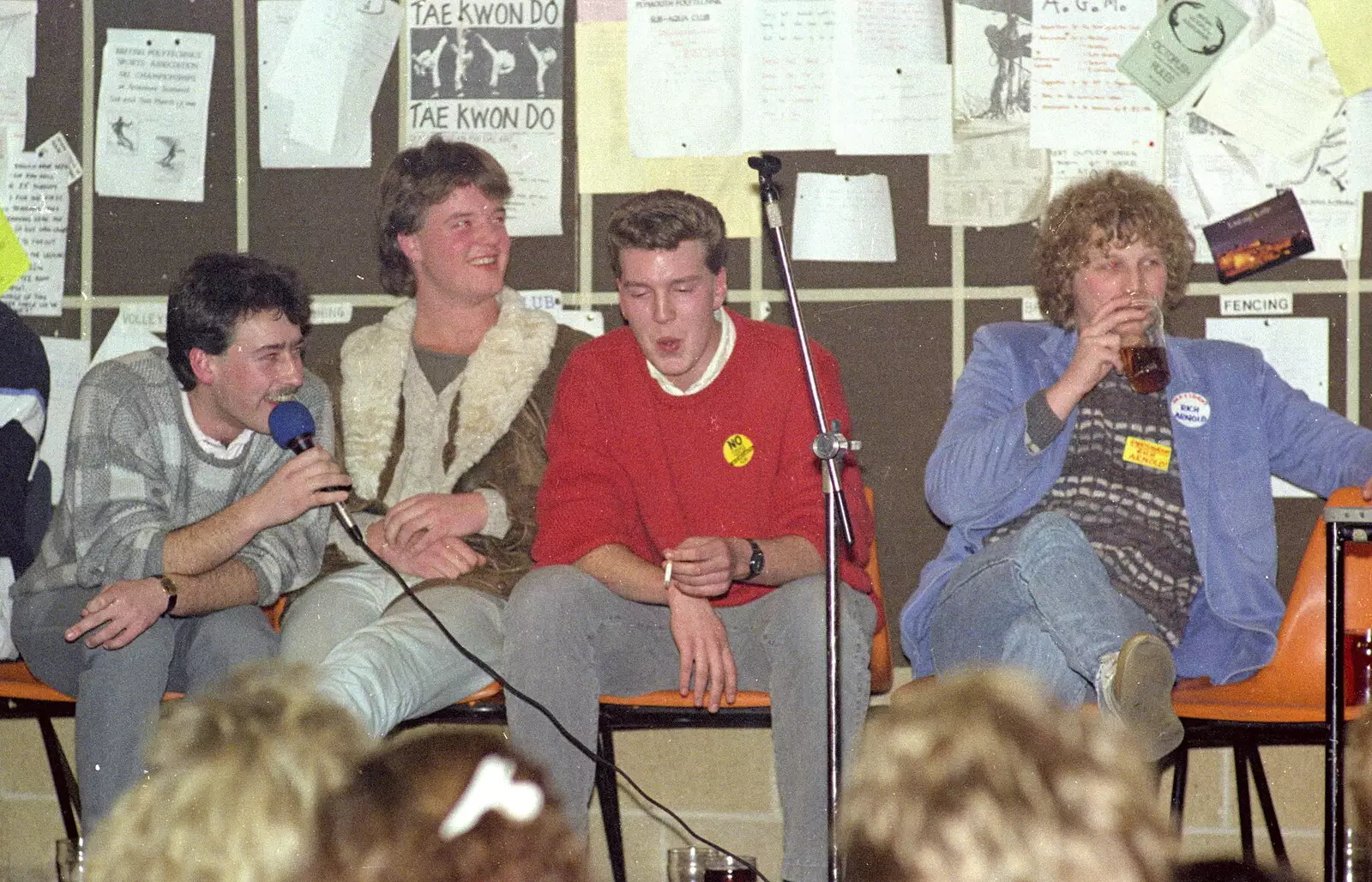 Mark Wilkins takes questions from the floor, from Uni: PPSU Sabbatical Election Hustings, Plymouth - 10th February 1986