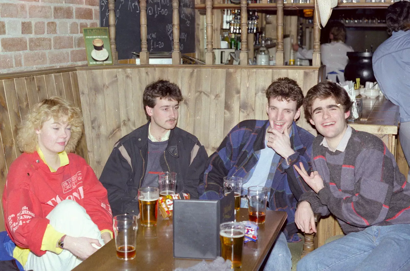 Mark and Grant in the James Street Vaults, from Uni: PPSU Sabbatical Election Hustings, Plymouth - 10th February 1986