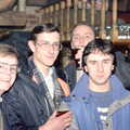 Dave, Dobbs, Andy and Riki in the JSV, Uni: PPSU Sabbatical Election Hustings, Plymouth - 10th February 1986