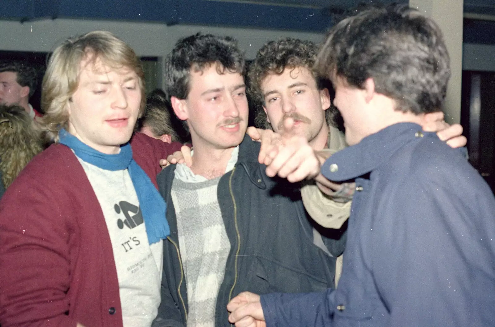 Justin, Mark and Sam Kennedy in the SU, from Uni: PPSU Sabbatical Election Hustings, Plymouth - 10th February 1986