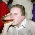 Andy Bray slurps a beer, Uni: PPSU Sabbatical Election Hustings, Plymouth - 10th February 1986