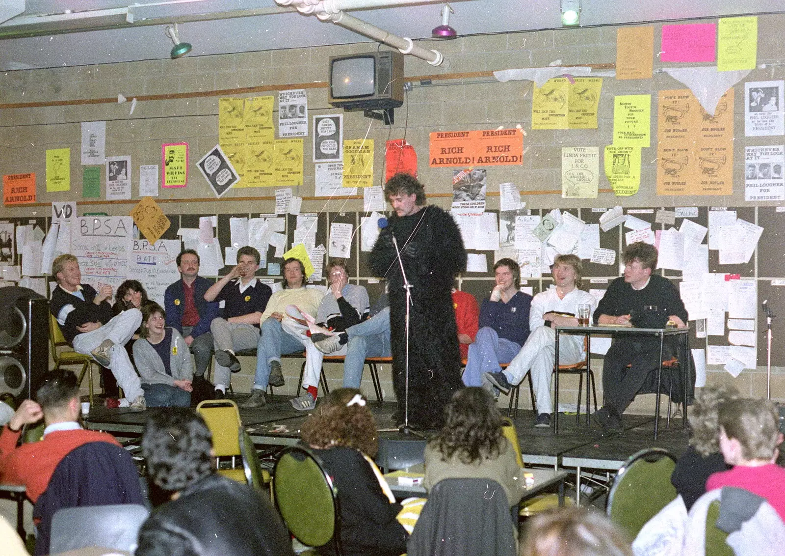 Sam Kennedy's in a gorilla suit, from Uni: PPSU Sabbatical Election Hustings, Plymouth - 10th February 1986