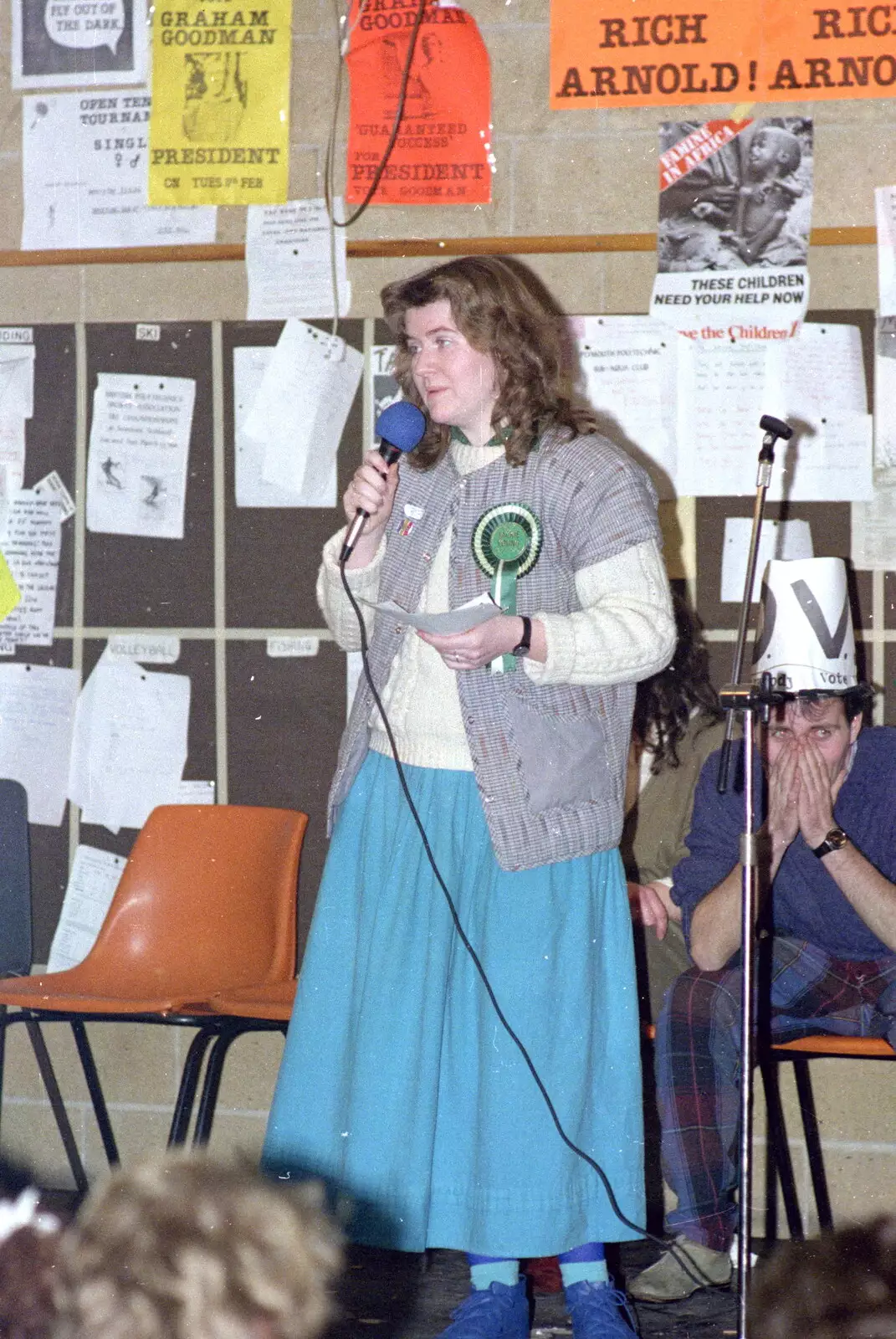 Jackie Young speaks for the I&CO job, from Uni: PPSU Sabbatical Election Hustings, Plymouth - 10th February 1986