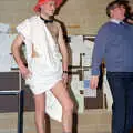 Mark Wilkins has a cone on his head, Uni: The PPSU "Jazz" RAG Review and Charity Auction, Plymouth, Devon - 10th February 1986