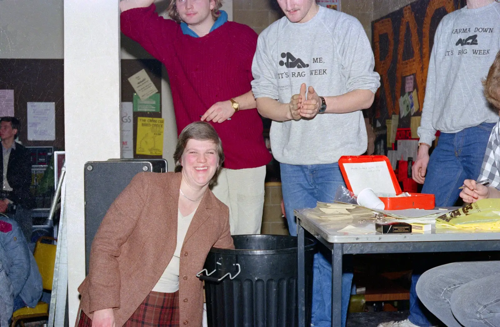Some sort of prize draw occurs, from Uni: The PPSU "Jazz" RAG Review and Charity Auction, Plymouth, Devon - 10th February 1986