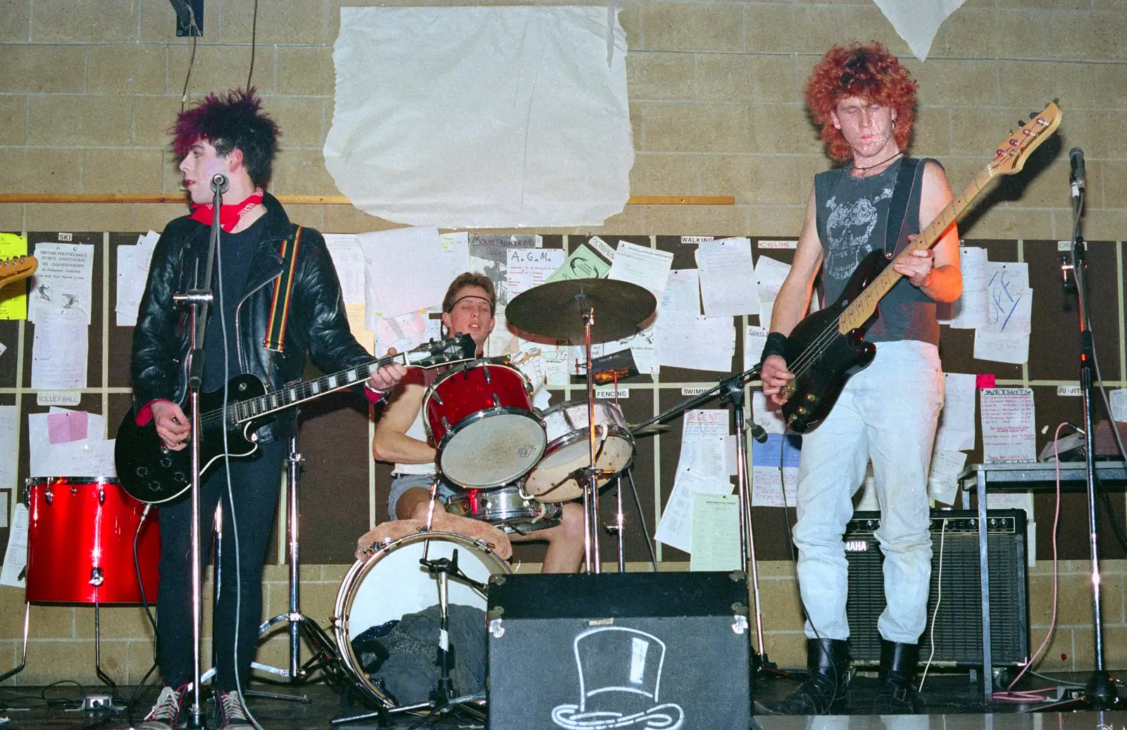 A punk band on stage, from Uni: The PPSU "Jazz" RAG Review and Charity Auction, Plymouth, Devon - 10th February 1986
